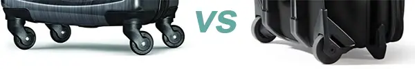 spinner vs inline wheel luggage